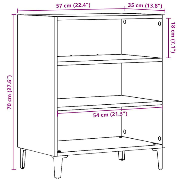 Sideboard Altholz-Optik 57x35x70 cm