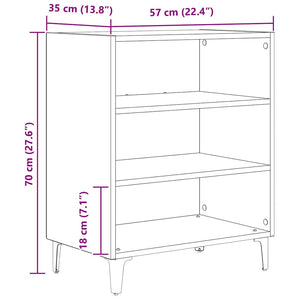 vidaXL Buffet chêne artisanat 57x35x70 cm bois d'ingénierie