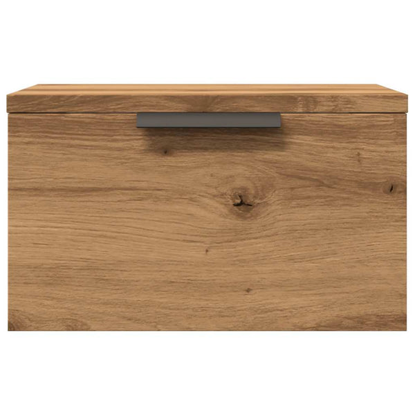 Wand-Nachttische 2er Set Eiche 34x30x20 cm