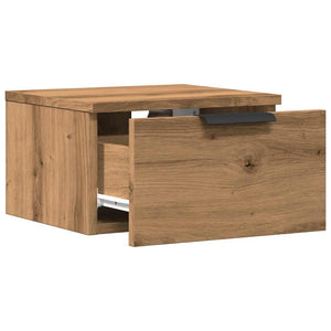 Wand-Nachttische 2er Set Eiche 34x30x20 cm