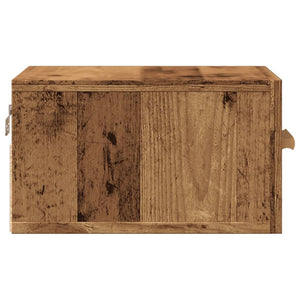 Wand-Nachttisch Altholz-Optik 35x35 cm