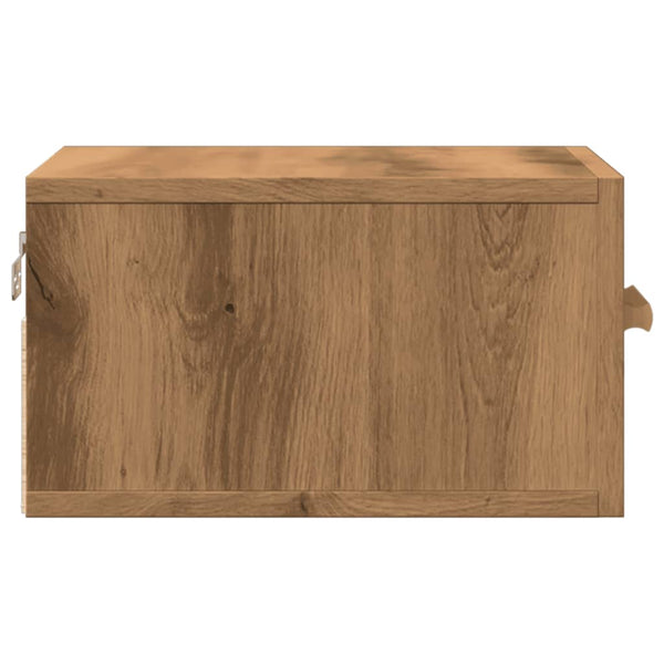 Wand Nachttische 2er Set Eiche 35x35x20cm