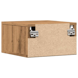 Wand Nachttische 2er Set Eiche 35x35x20cm