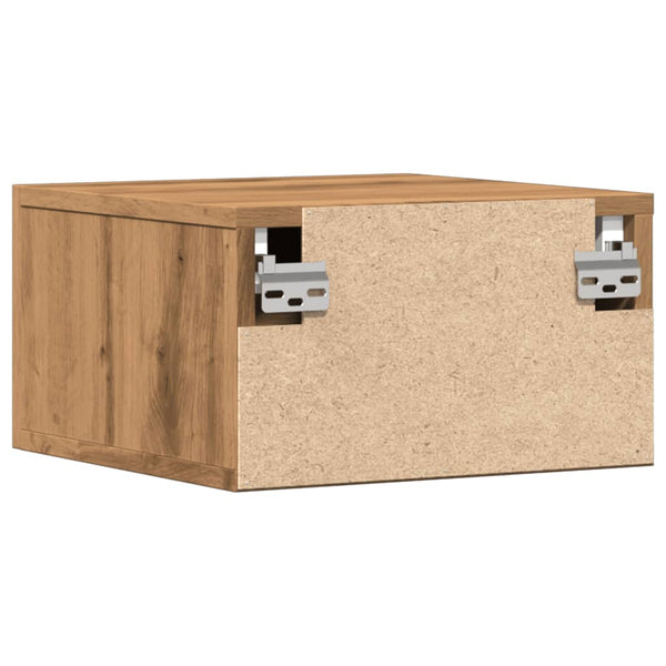 Wand Nachttische 2er Set Eiche 35x35x20cm