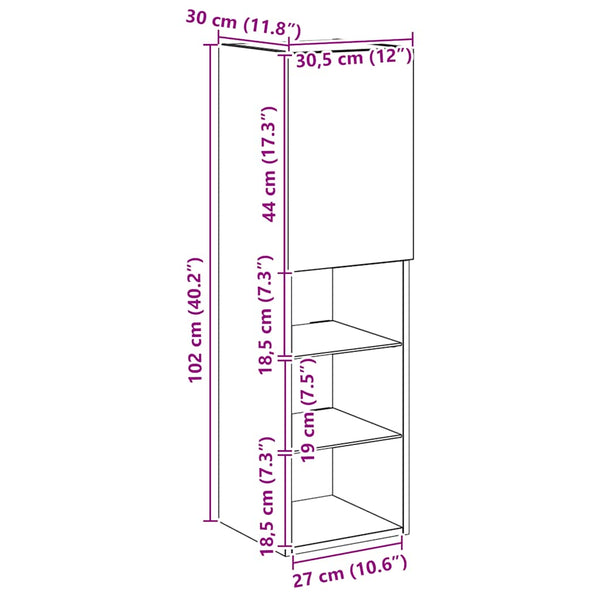TV-Schrank Artisan-Eiche mit LED