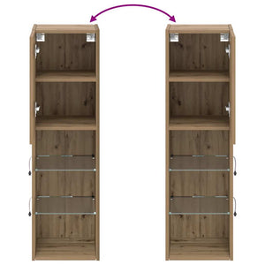 TV-Schrank Artisan-Eiche mit LED