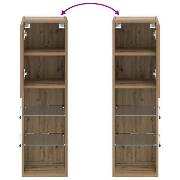 TV-Schrank Artisan-Eiche mit LED