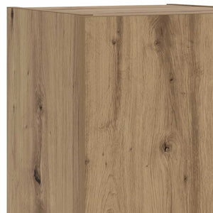 TV-Schränke mit LED-Leuchten, Artisan-Eiche, 2er-Set
