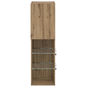 TV-Schränke mit LED-Leuchten, Artisan-Eiche, 2er-Set
