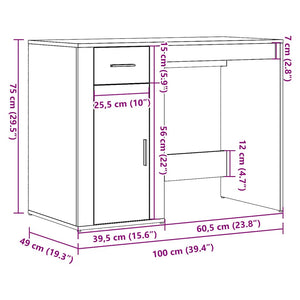 Schreibtisch Artisan Eiche 100x49 cm