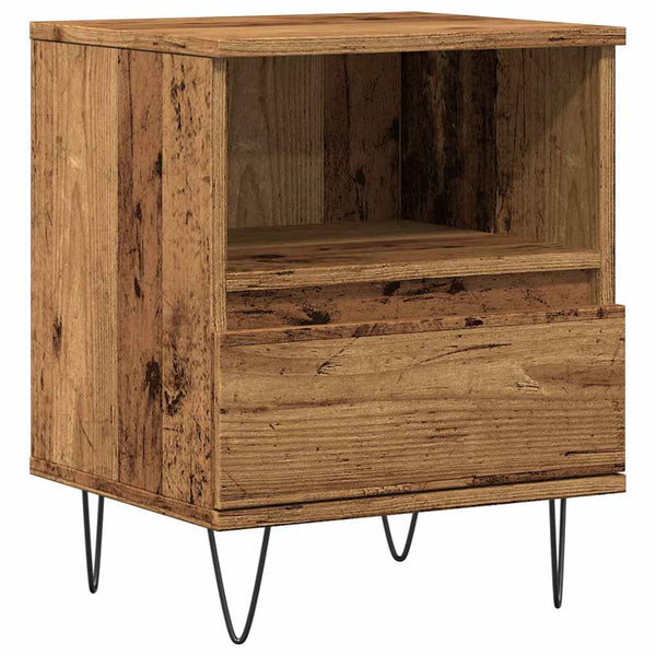 Nachttisch Altholz-Optik 40x35x50 cm
