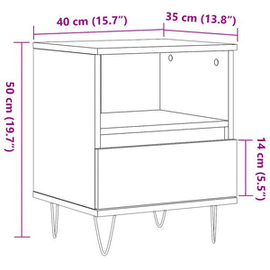 Nachttisch Altholz-Optik 40x35x50 cm