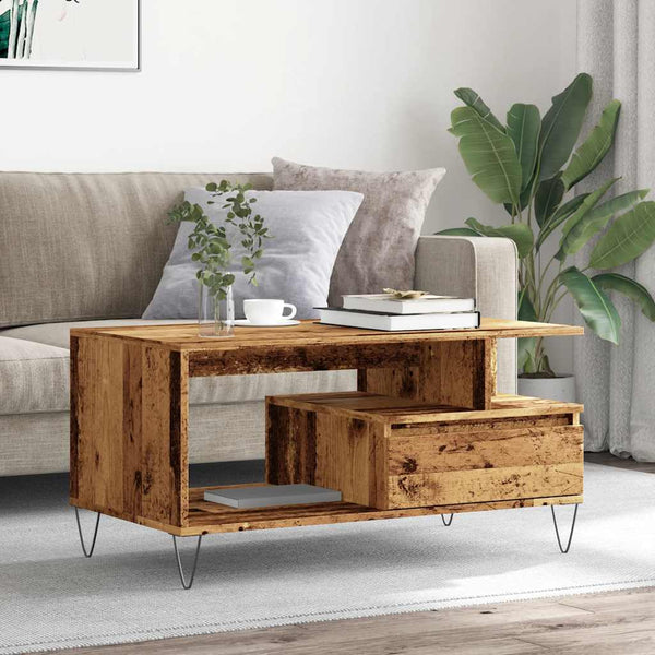 Couchtisch Altholz-Optik, 90 cm