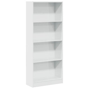 Hochglanz Bücherregal Weiß 60x24x143 cm