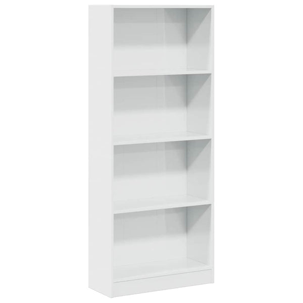 Hochglanz Bücherregal Weiß 60x24x143 cm
