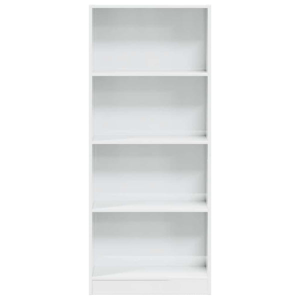 Hochglanz Bücherregal Weiß 60x24x143 cm