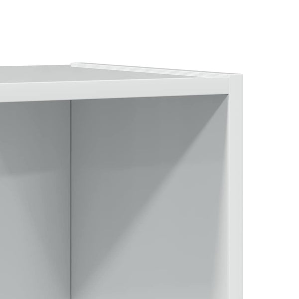 Hochglanz Bücherregal Weiß 60x24x143 cm