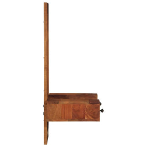 Wandspiegel Akazie mit Schubladen 60x90 cm