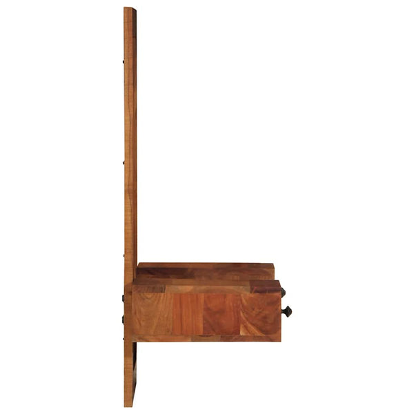 Wandspiegel Akazie mit Schubladen 60x90 cm