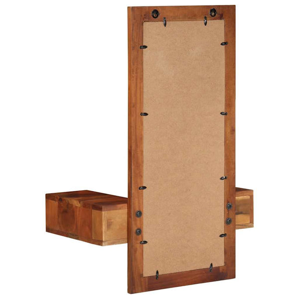 Wandspiegel Akazie mit Schubladen 60x90 cm