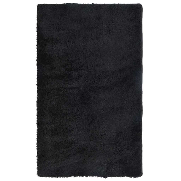 Schwarzer Shaggy Teppich NAVARRA, 60x100 cm