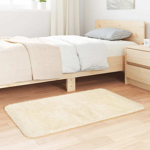 Shaggy Teppich Creme 60x100 cm
