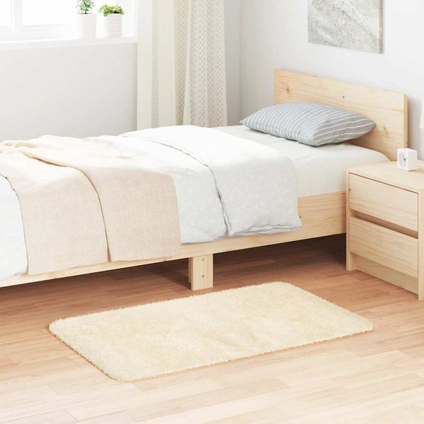 Shaggy Teppich Creme 60x100 cm