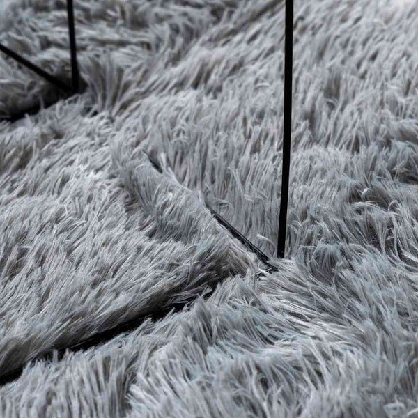 vidaXL Tapis shaggy à poils longs NAVARRA Gris clair 60x100 cm Polyester