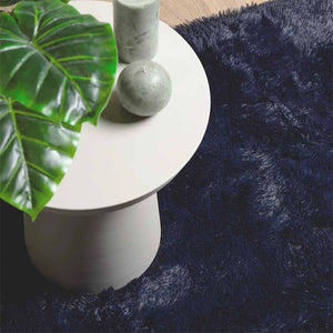 Marineblauer Shaggy Teppich 60x100 cm