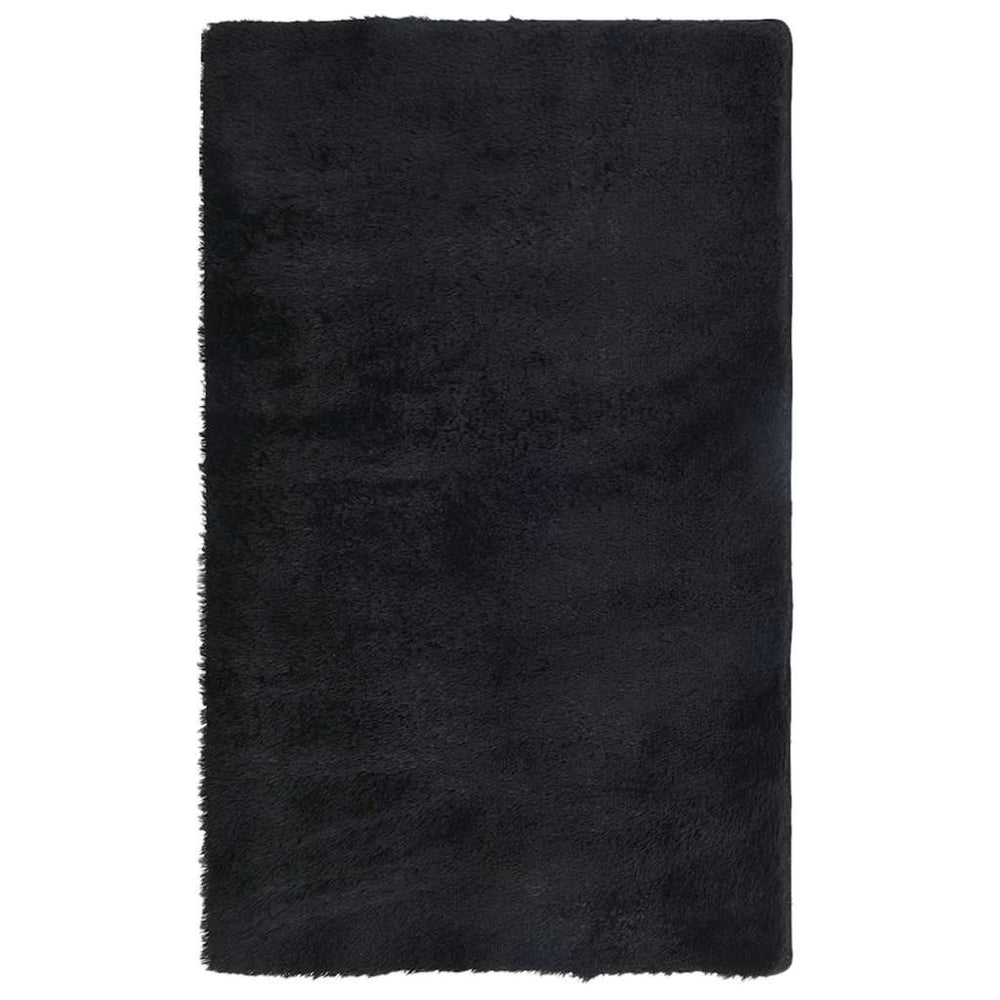 Schwarzer Shaggy Teppich NAVARRA, 80x150 cm