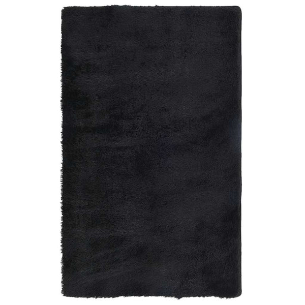 Schwarzer Shaggy Teppich NAVARRA, 80x150 cm