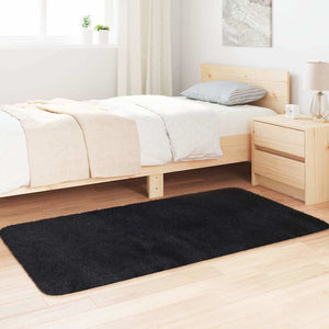 Schwarzer Shaggy Teppich NAVARRA, 80x150 cm