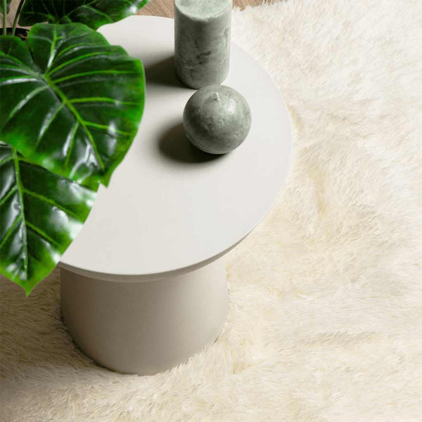 Shaggy Teppich Creme 80x150 cm