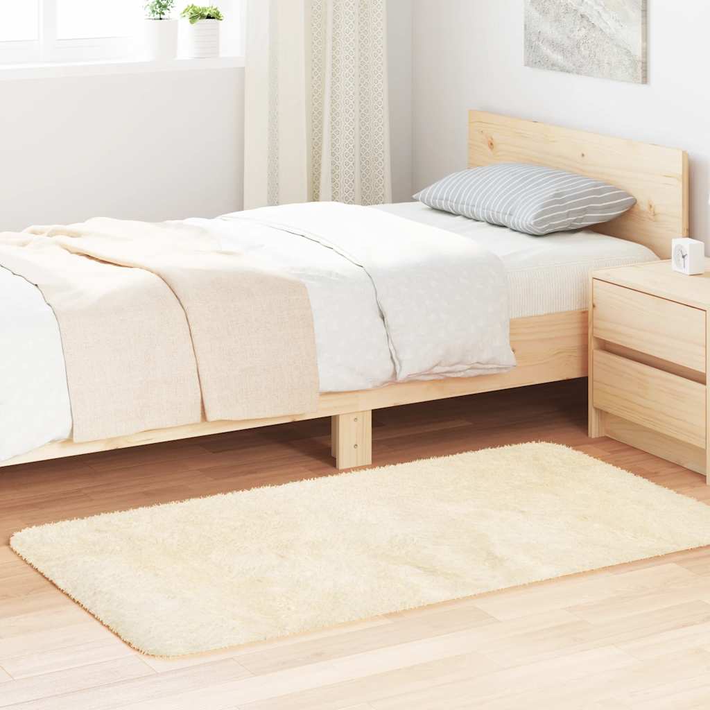 Shaggy Teppich Creme 80x150 cm