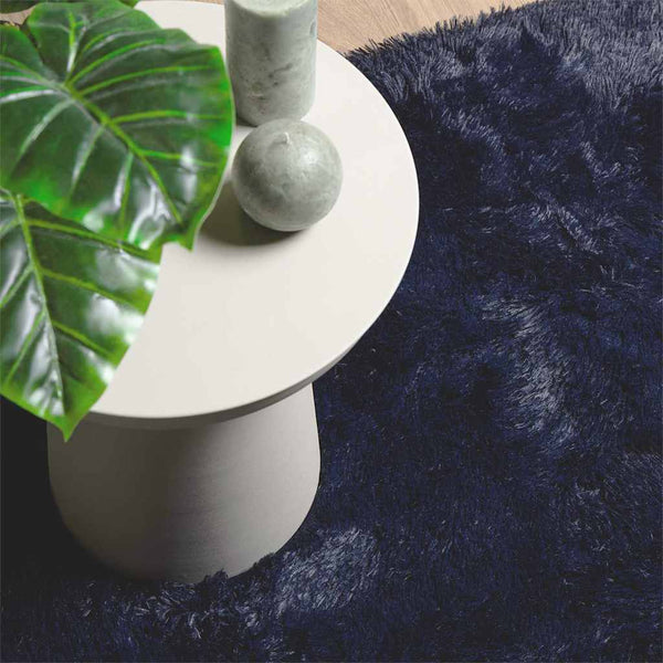 Marineblauer Shaggy Teppich 80x150 cm