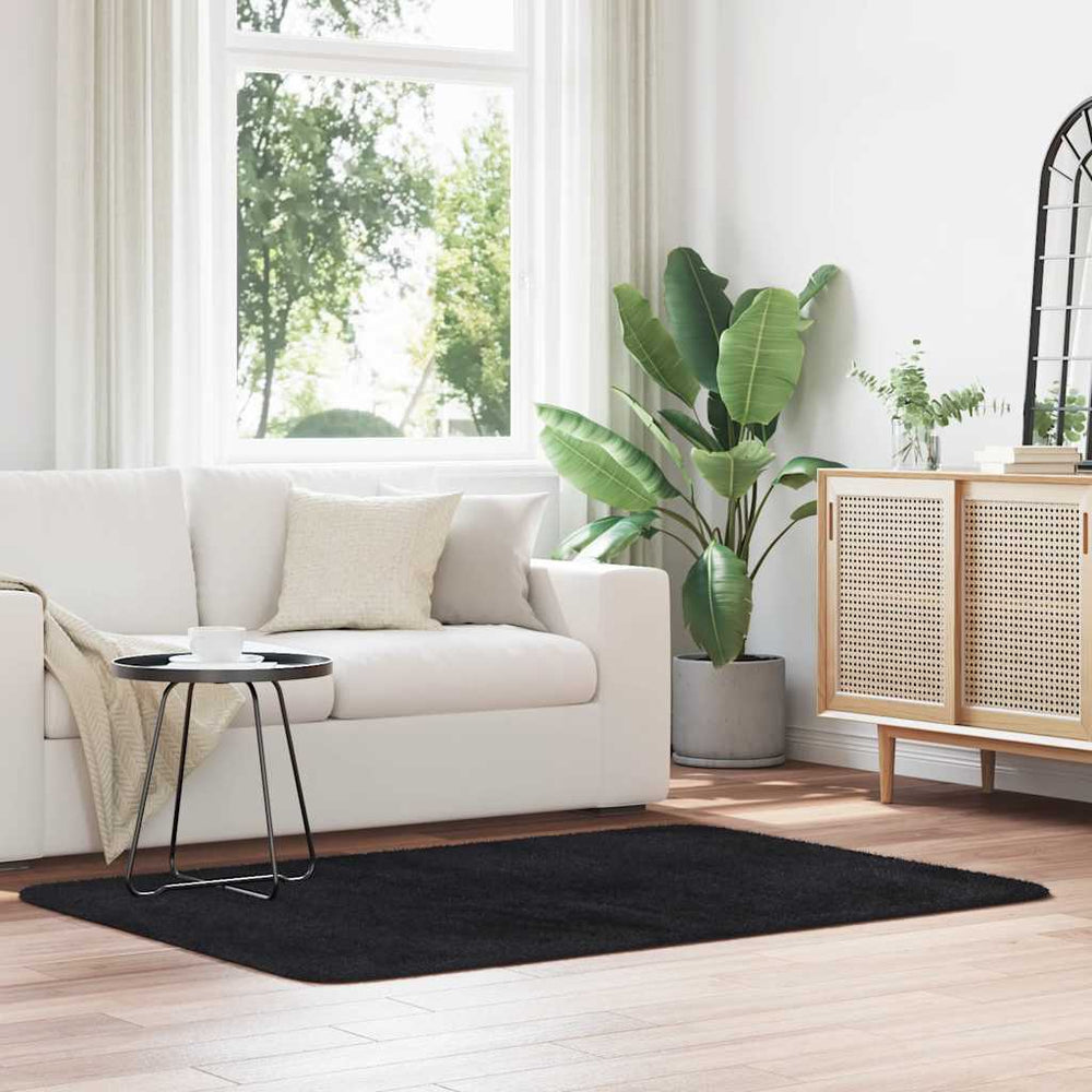 Schwarzer Shaggy Teppich NAVARRA 120x170 cm