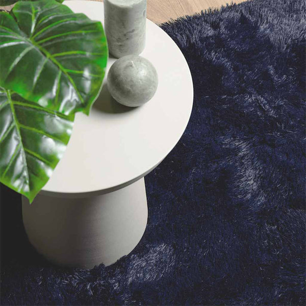 Marineblauer Shaggy Teppich 120x170 cm