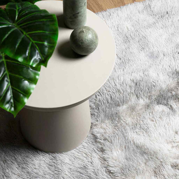 Silbergrauer Shaggy Teppich NAVARRA 120x170 cm