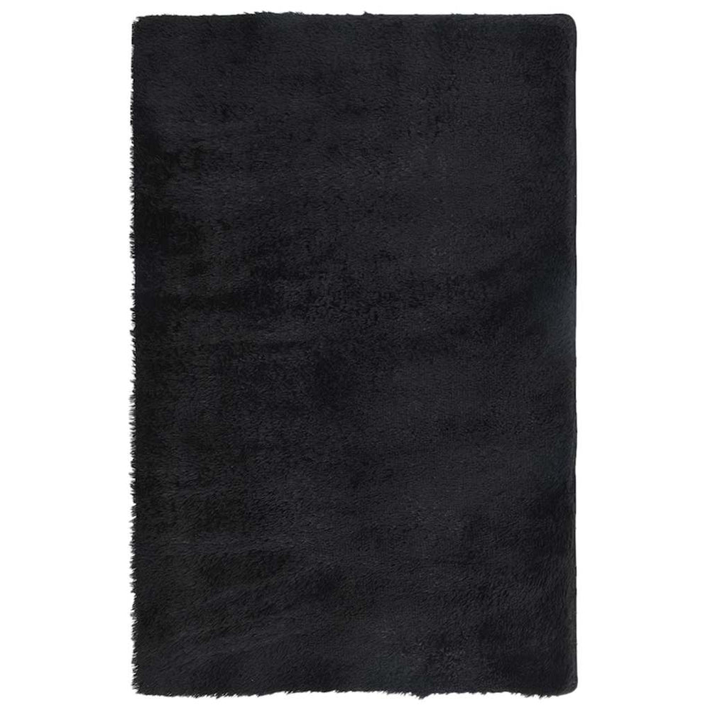 Schwarzer Shaggy Teppich 130x200 cm