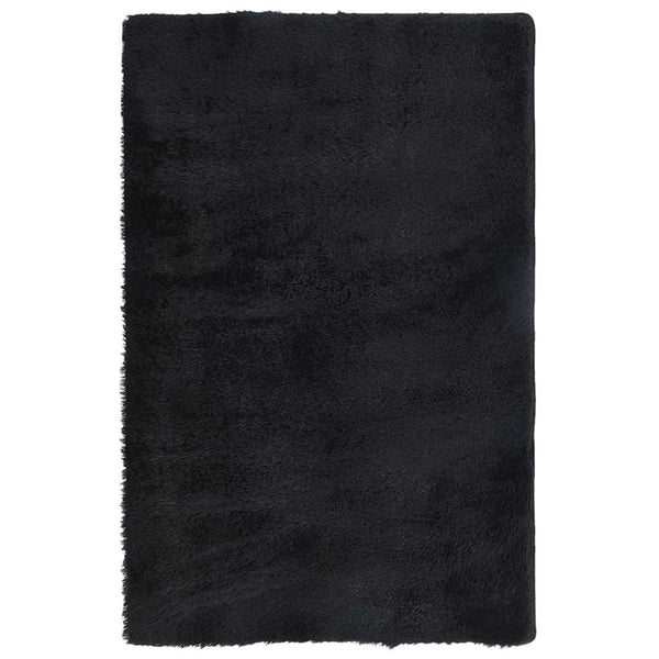 Schwarzer Shaggy Teppich 130x200 cm