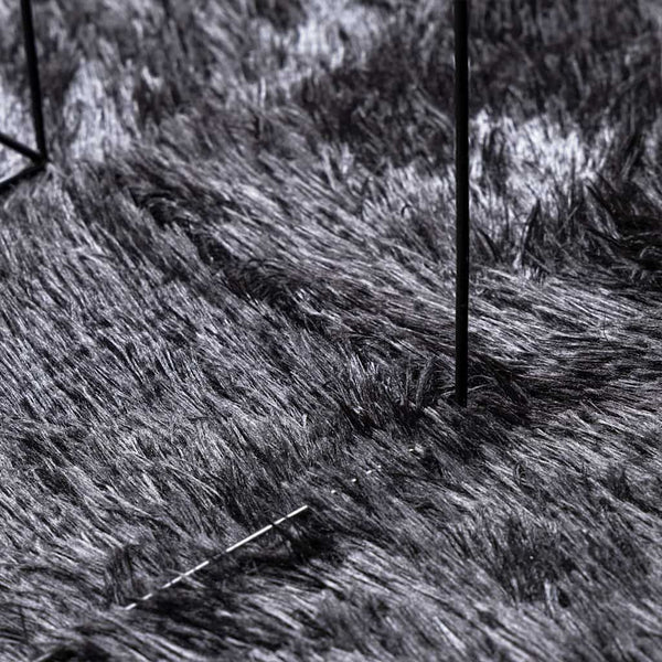 Dunkelgrauer Shaggy Teppich 130x200 cm