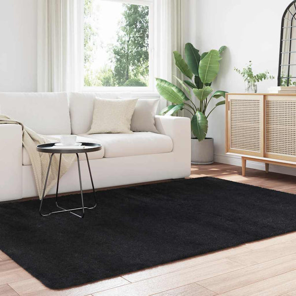 Schwarzer Shaggy Teppich NAVARRA 160x230 cm