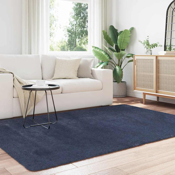 Marineblauer Shaggy Teppich, 160x230 cm