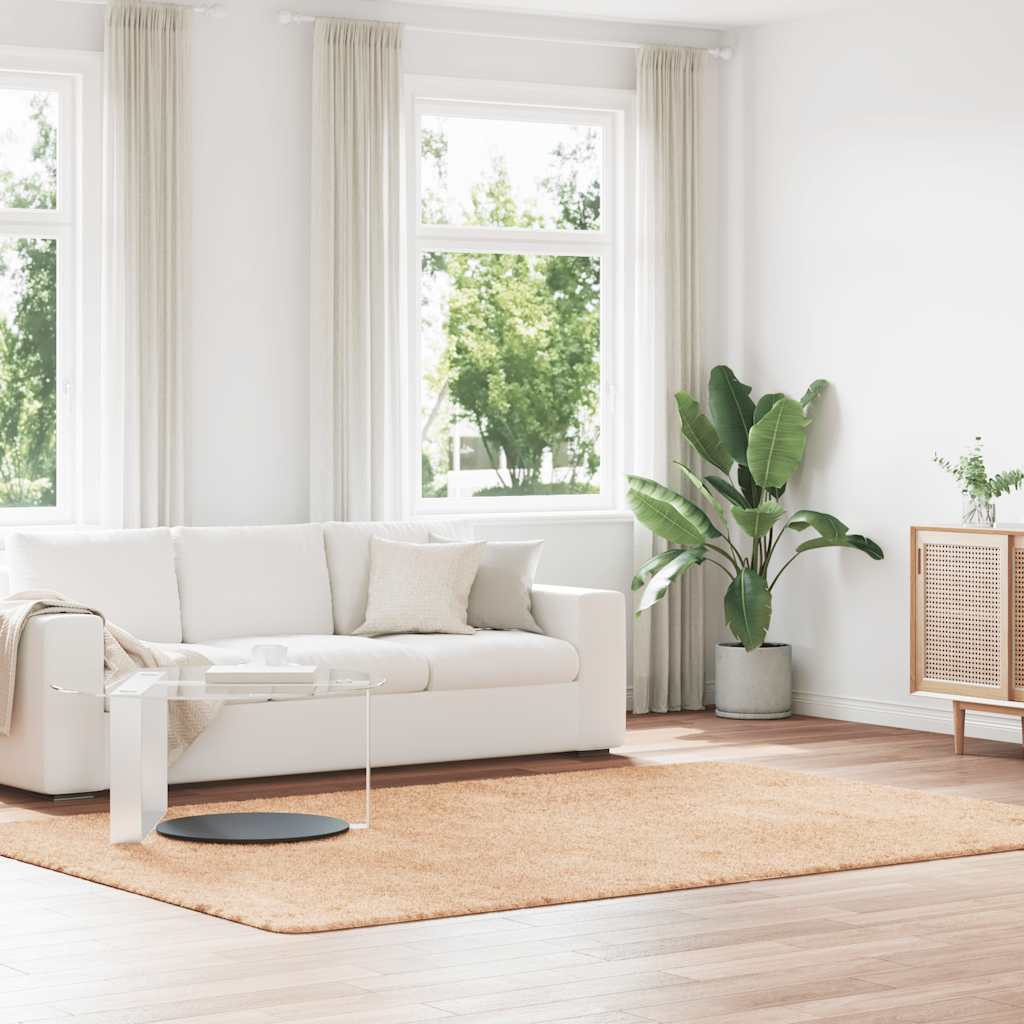 Beiger Shaggy Teppich NAVARRA 200x290 cm