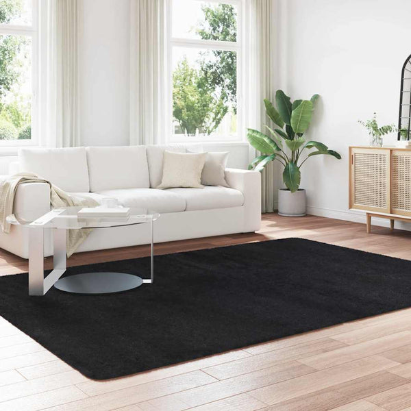 Schwarzer Shaggy Teppich NAVARRA 200x290 cm
