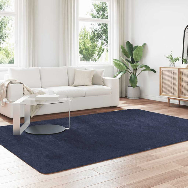 Marineblauer Shaggy Teppich 200x290 cm
