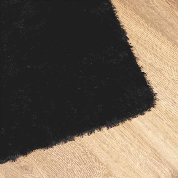 Schwarzer Shaggy Teppich NAVARRA 240x340 cm