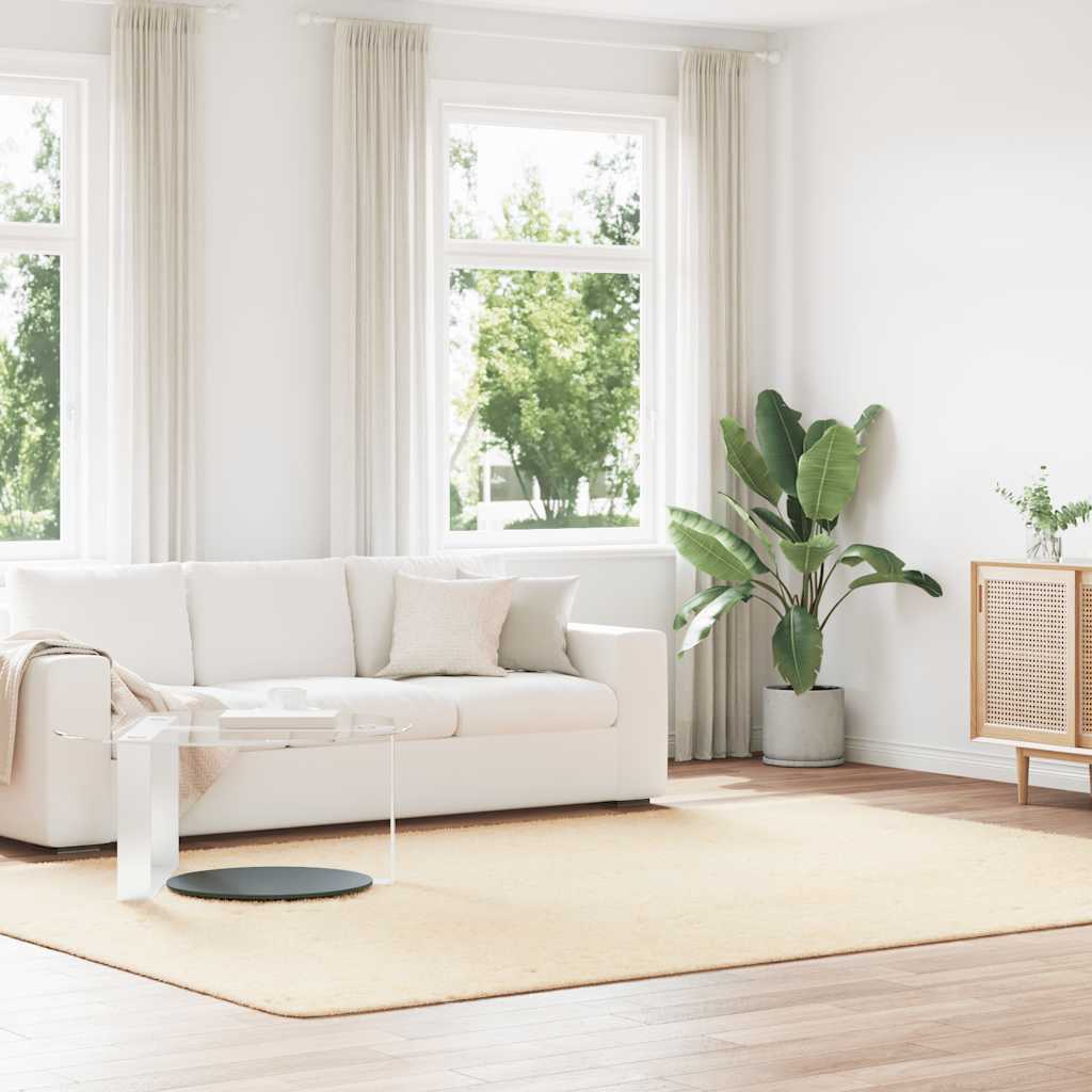 Shaggy Teppich Creme 240x340 cm