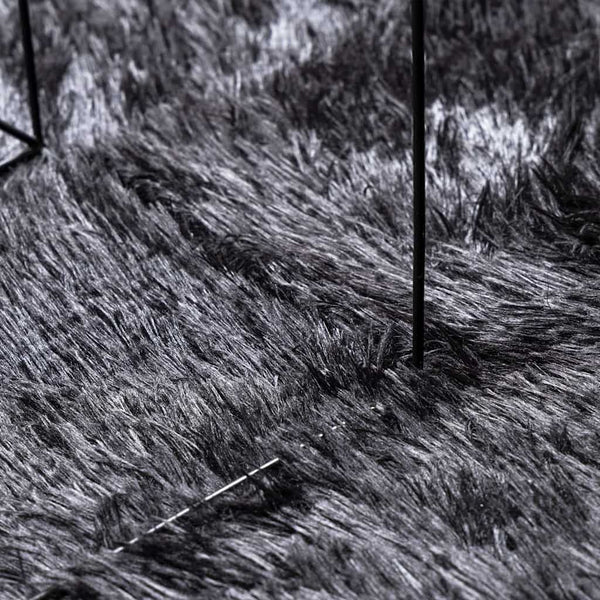 Dunkelgrauer Shaggy Teppich 240x340 cm