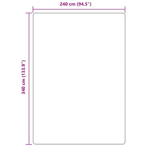 Dunkelgrauer Shaggy Teppich 240x340 cm